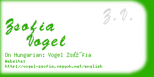 zsofia vogel business card